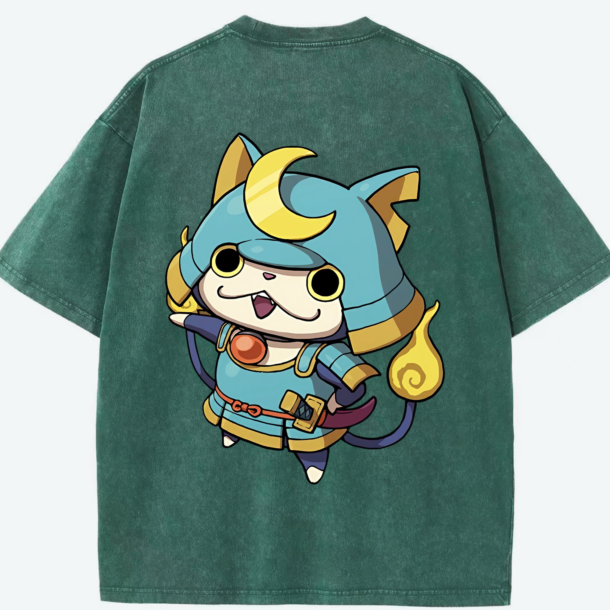 （画像用） 妖怪ウォッチ Yo-kai Watch 綿100% ヴィンテージ風 半袖Tシャツ（背面プリント）